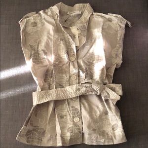 Calvin Klein Women’s Floral Kimono-Top Gray Belted